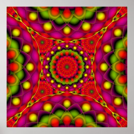 Poster Mandala Psychedelic Visions (Devant)