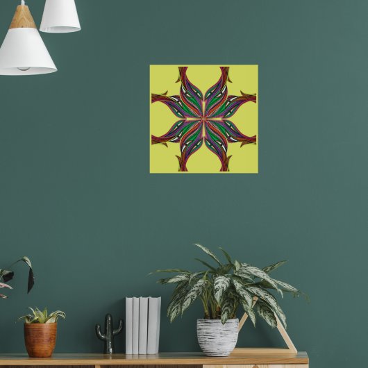 Poster Mandala psychédélique moderne (Salon 1)