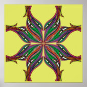 Poster Mandala psychédélique moderne (Devant)