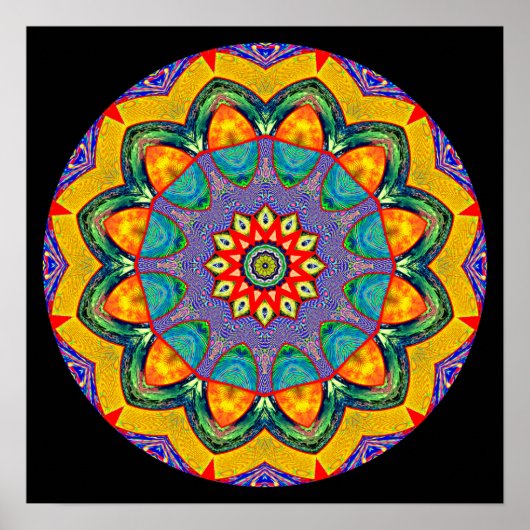 Poster "Mandala Quilt" Crystal Mandala (Devant)