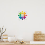 Poster Mandala Rainbow Colors - Fleur - Énergie - Harmoni (Cuisine)