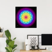 Poster Mandala Rainbow I (Bureau à domicile)
