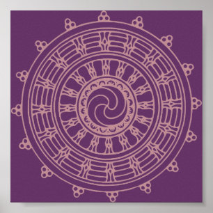 Poster Mandala rose