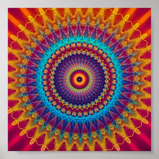 Poster Mandala sur le feu et la glace (Devant)