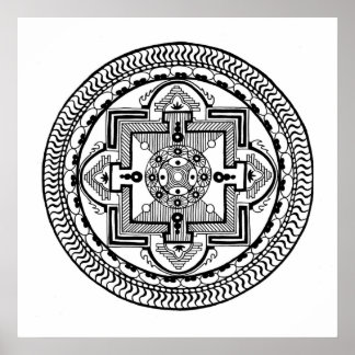 Poster Mandala tibétain
