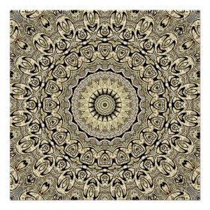 Poster Mandala Tons Terreux Motifs Géométriques Intrinsèq