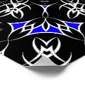 Poster Mandala Tribal Celtique (Bleu) (Coin)