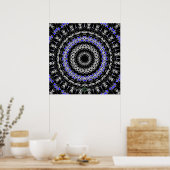 Poster Mandala Tribal Celtique (Bleu) (Cuisine)