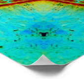 Poster Mandala turquoise et rouille (Coin)