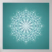 Poster Mandala turquoise Star (Devant)