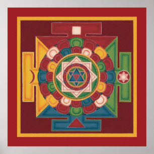 POSTER Mandala van 5 Elementen - begint van $14.25
