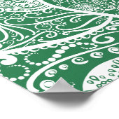 Poster Mandala vert et blanc - Loergann à Rosemary (Coin)