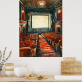 Poster Mandala vintage Aquarelle Tirée À La Main (Cuisine)