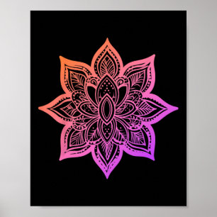 Poster Mandala vintage spirituel zen décontracté pour fem