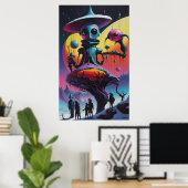 Poster Mandalorn et Grogo (Bureau à domicile)