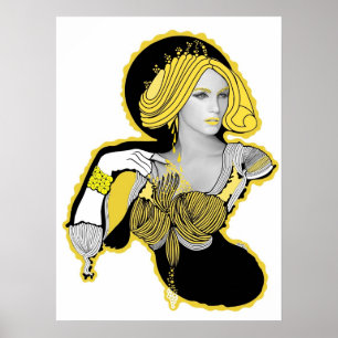 Poster Mandarina Yellow Diva