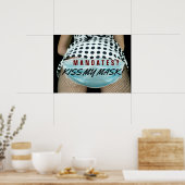 Poster Mandats D'Anti-Masque Et Vaccin - Message De Défia (Cuisine)