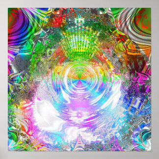 Poster Mandelbrot 1c métallique