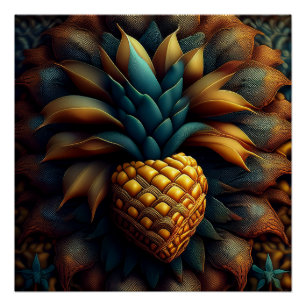 Poster Mandelbrot ananas fractal
