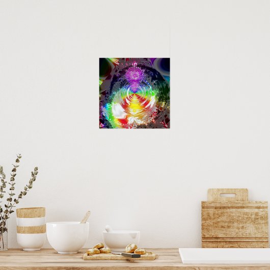 Poster Mandelbrot métallique 1 (Cuisine)