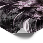 Poster Mandelbrot Set Art numérique fractal rose et noir (Coin)