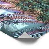 Poster Mandelbrot Set Fractal Art numérique Turquoise ver (Coin)