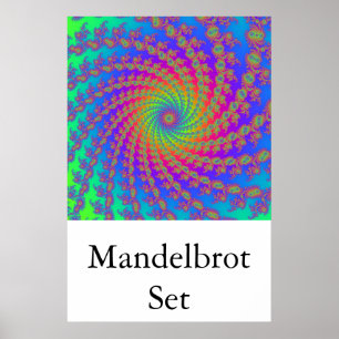 Poster Mandelbrot Set (spirale de 15 bras)