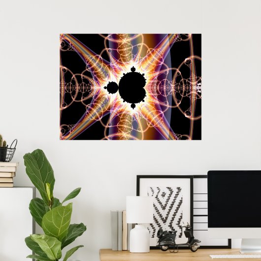Poster Mandelbrot : translucide (Bureau à domicile)