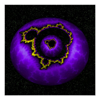 Poster Mandelbrot Violet Dans Un Mandelbrot