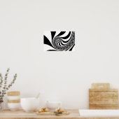 Poster Mandelbrot Zebra Spiral (Cuisine)