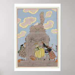 Poster Mandoline, illustration de 'Fetes Galantes' par Pa