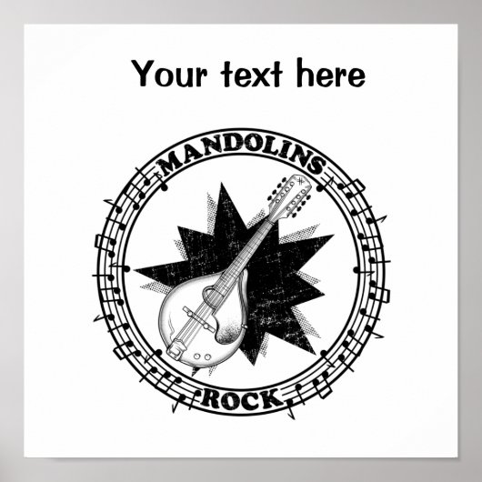 Poster Mandolins Rock musique folklorique (Devant)