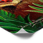 Poster Mandrill dans la jungle par Henri Rousseau (Coin)