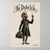 Poster Mandrill médecin (Devant)