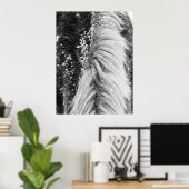 Poster Mane hivernale à cheval avec neige (Bureau à domicile)