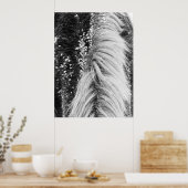 Poster Mane hivernale à cheval avec neige (Cuisine)