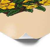 Poster Maned Wolf and Ipe Flower Pillow - Brazilian Anima (Coin)