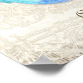 Poster Manège Fantastique Bébé Cirque Hippocampe Vintage (Coin)