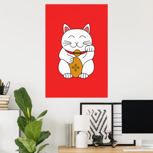Poster Maneki Neko (Bureau à domicile)