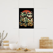 Poster Maneki Neko et Jin Chan - La chance et la prospéri (Cuisine)