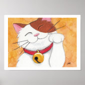 Poster Maneki Neko Lucky Calico Cat Art Imprimer (Devant)