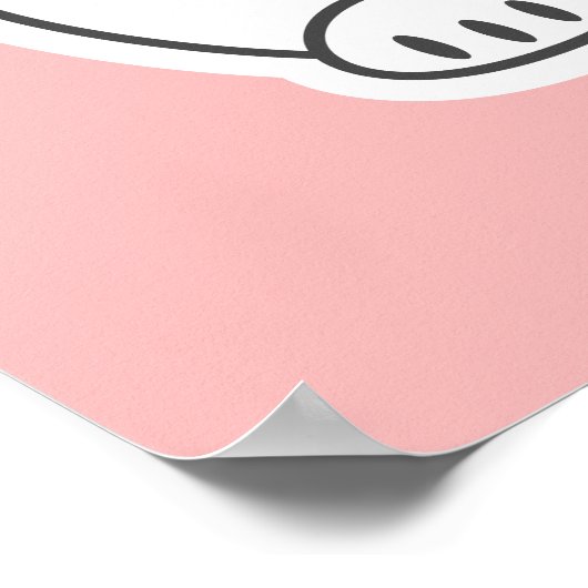 Poster Maneki Neko rose (Coin)