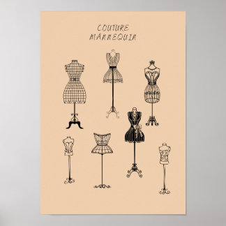 Poster Manequins vintages