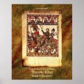 Poster Manesse Codex extrait Medieval Knights Art Imprime (Devant)