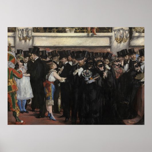 Poster Manet | Boule masquée à l'Opéra, 1873 (Devant)