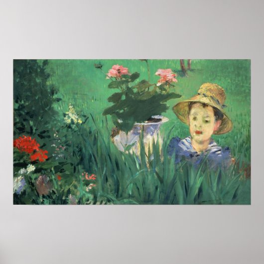 Poster Manet - Garçon En Fleurs (Jacques Hoschede) (Devant)