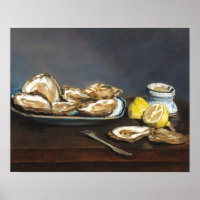 POSTER : MANET : HUÎTRES : 1864 - 65