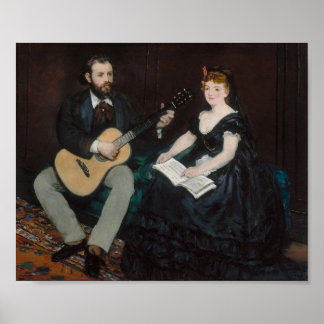 Poster Manet, leçon de musique