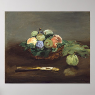 Poster Manet - Panier De Fruits