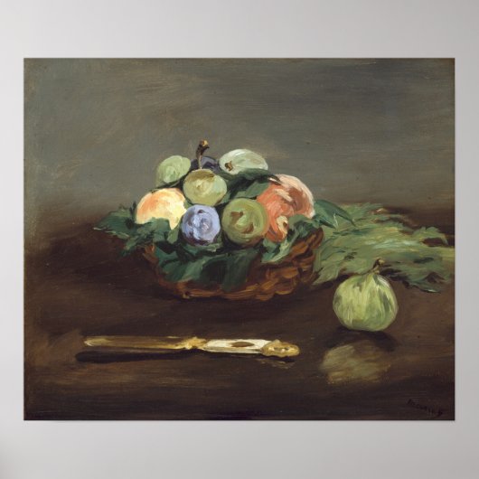 Poster Manet - Panier De Fruits (Devant)